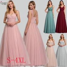 Cheap Elegant Bridesmaid Dress A-line Pleated Sleeveless Backless V-neck Floor-length Dress Backless Dress for Party Cheap Elegant Bridesmaid Dress A-line Pleated Sleeveless Backless V-neck Floor-length Dress Backless Dress for Party
