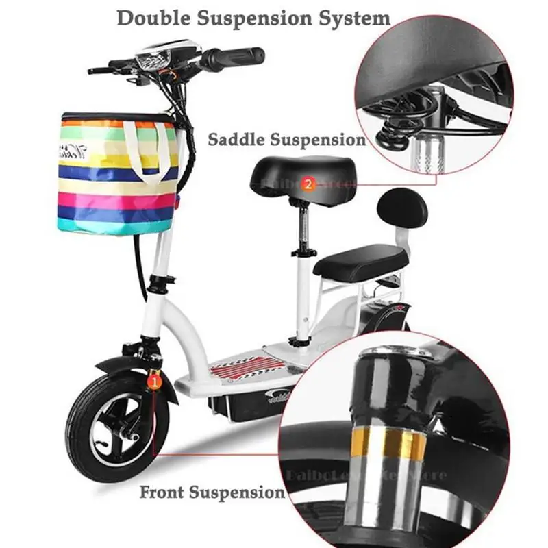 Daibot Folding Electric Bike Adult 2 Wheel Electric Bicycle 36V 350W Mini Ladies Electric Bicycle Scooter With Anti-theft System (8)