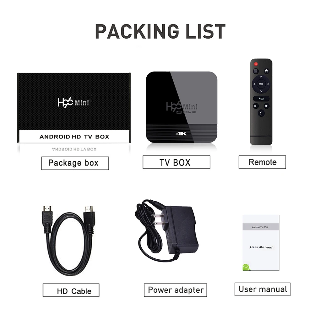 H96 мини H8 Android 9,0 ТВ приставка 4K Смарт ТВ приставка H.265 2,4G 5G Wifi Google плеер четырехъядерный медиаплеер Netflix Bluetooth 4,0