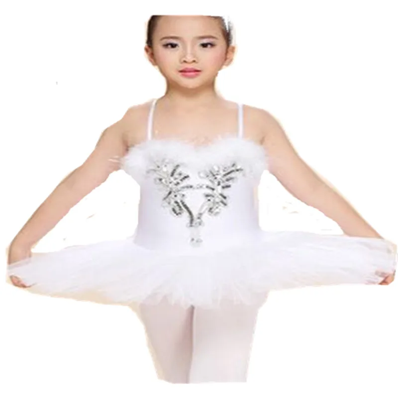 White Swan Lake Pancake Classical Professional Ballet Tutu Dancewear Girls Dance Costume Performance Ballet Dress For Children