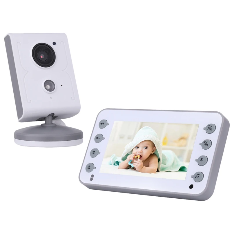 

4.3 Inch Wireless Audio Video Baby Monitor Security Camera Night-Vision Ir Led With Lullaby Music Radio Babysitter Eu Plug