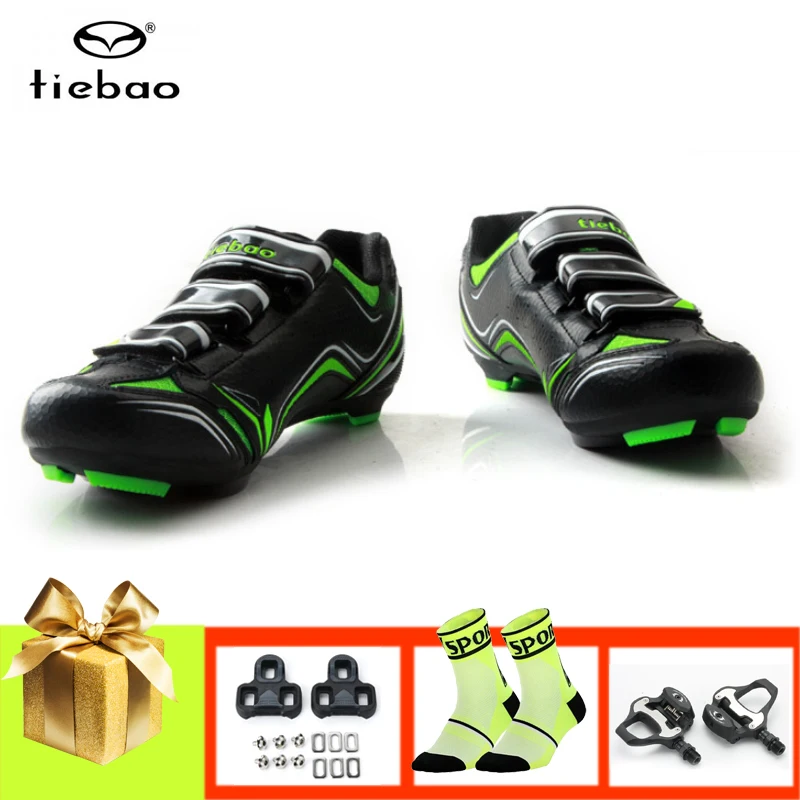 

Tiebao Men Road Cycling Shoes Sapatilha Ciclismo Women Bicycle Sneakers Self-Locking Breathable Riding Bike Shoes Pedals Cleats