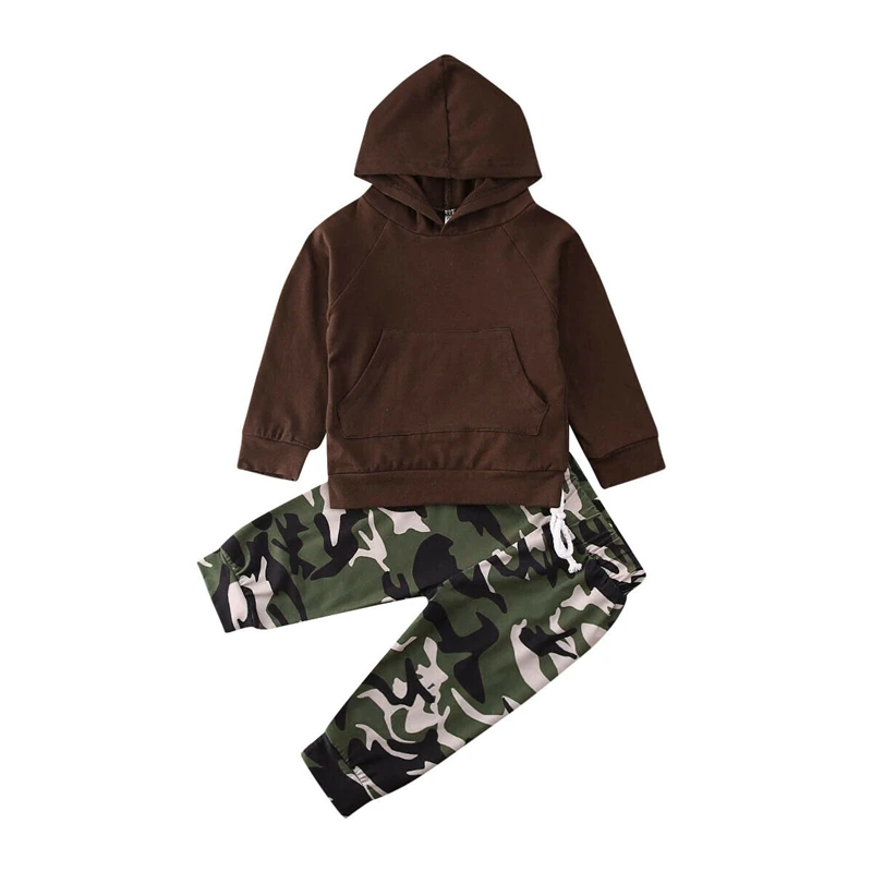  2020 Newborn Set Kids Hoodies Camo Pant Baby Boys Girls Clothing Floral Spring Outfit Flower infant