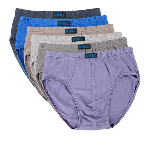 5pcs/Lot Cotton Men Briefs Men's Underwear Male Briefs Underpants