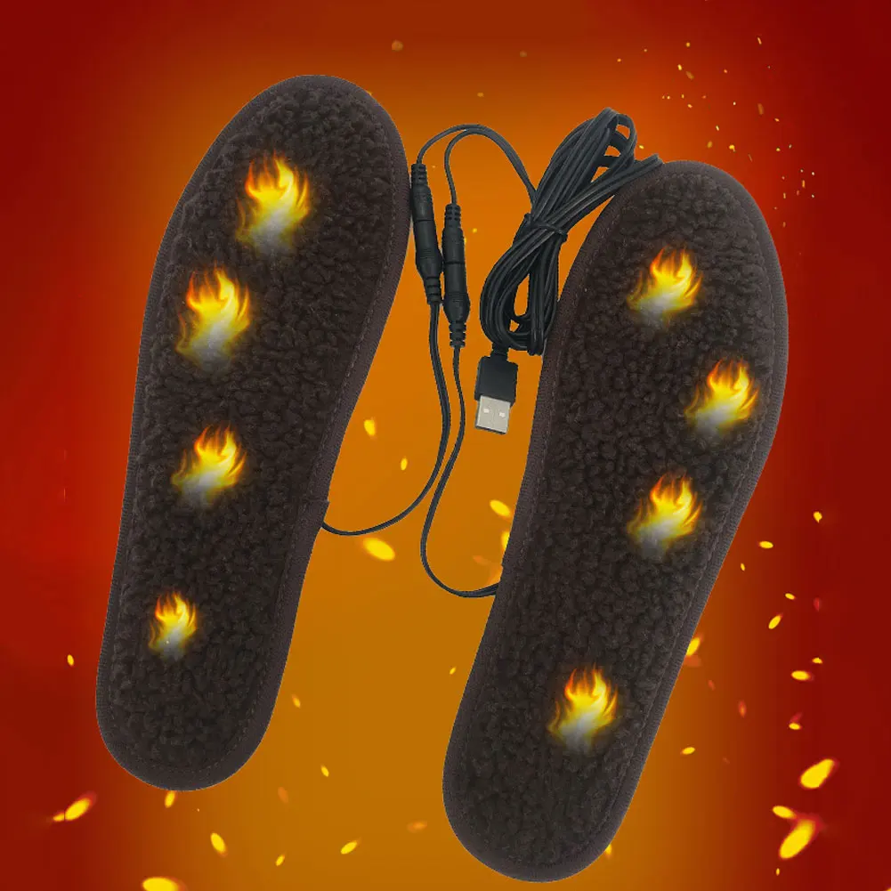 

USB Heated Shoe Insoles Electric Foot Warming Pad Feet Warmer Sock Pad Mat Winter Outdoor Sports Heating Insoles Winter Warm