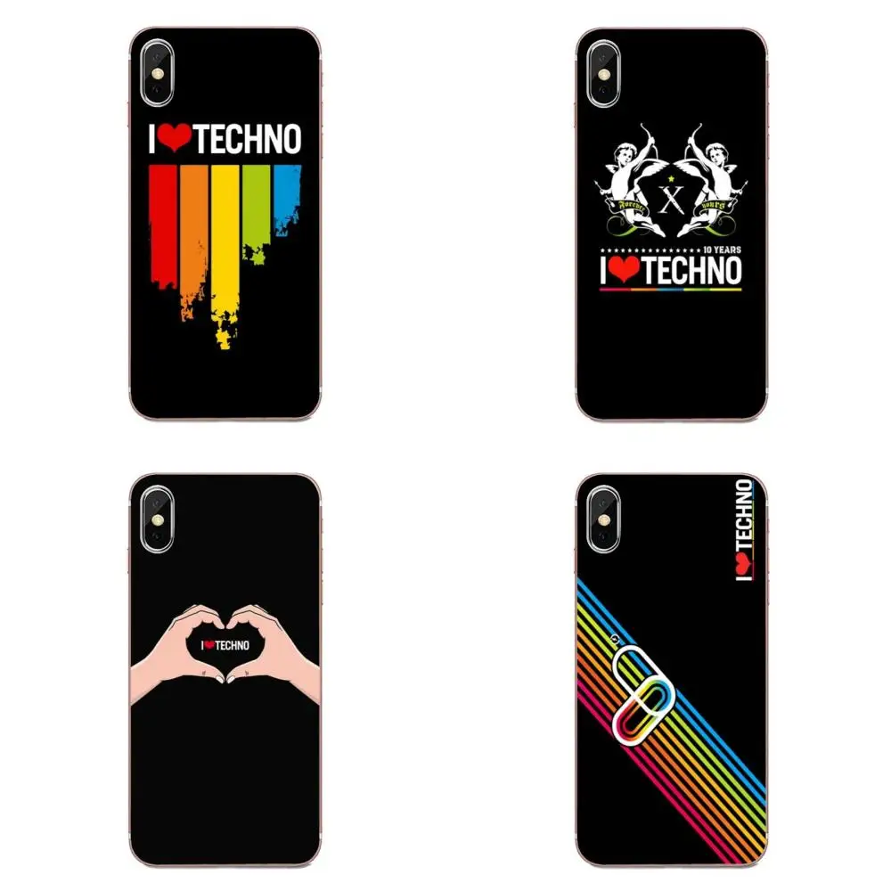 I Love Techno Technology музыкальный силиконовый чехол сумка для Galaxy Grand A3 A5 A7 A8 A9 A9S On5 On7 Plus Pro