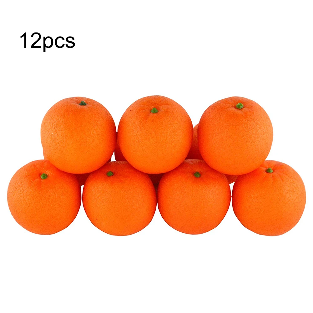 12 шт./компл. искусственные апельсины имитация апельсиновых фруктов модель держатель для стакана вечерние украшения детские игрушки