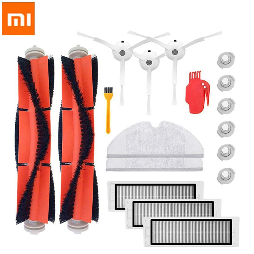 Набор сменных деталей для пылесоса Xiaomi 1S MI Robot фильтр НЕРА боковая щетка основная