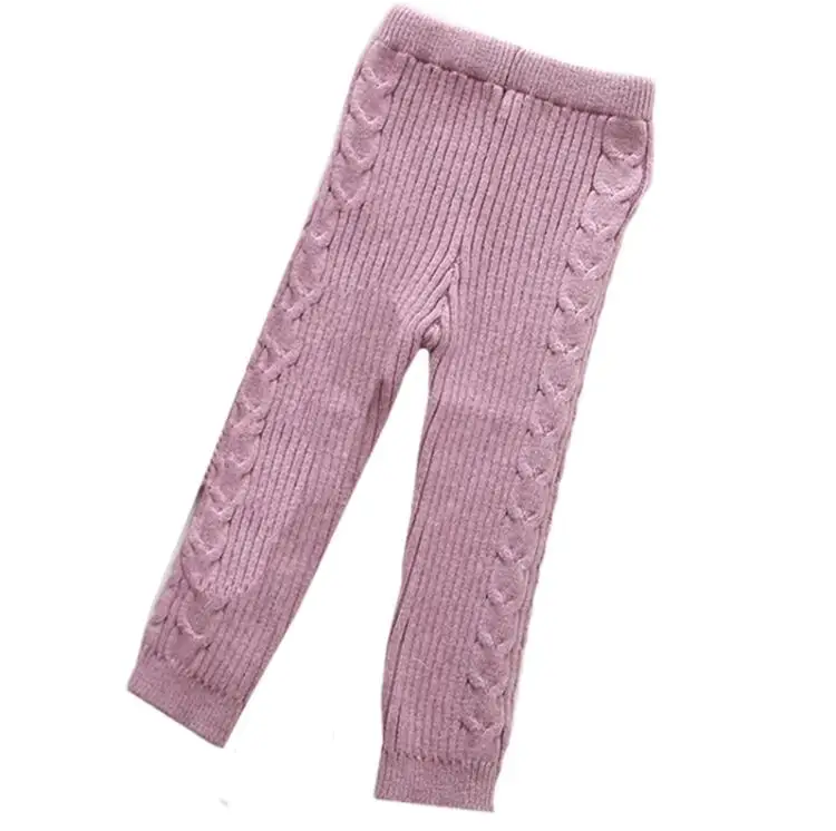 pink Одежда для маленьких девочек комплекты одежды для мальчиков осенне-зимний свитер+ штаны комплект из 2 предметов, вязаные спортивные костюмы для маленьких мальчиков и девочек, костюм для мальчиков - Цвет: pink