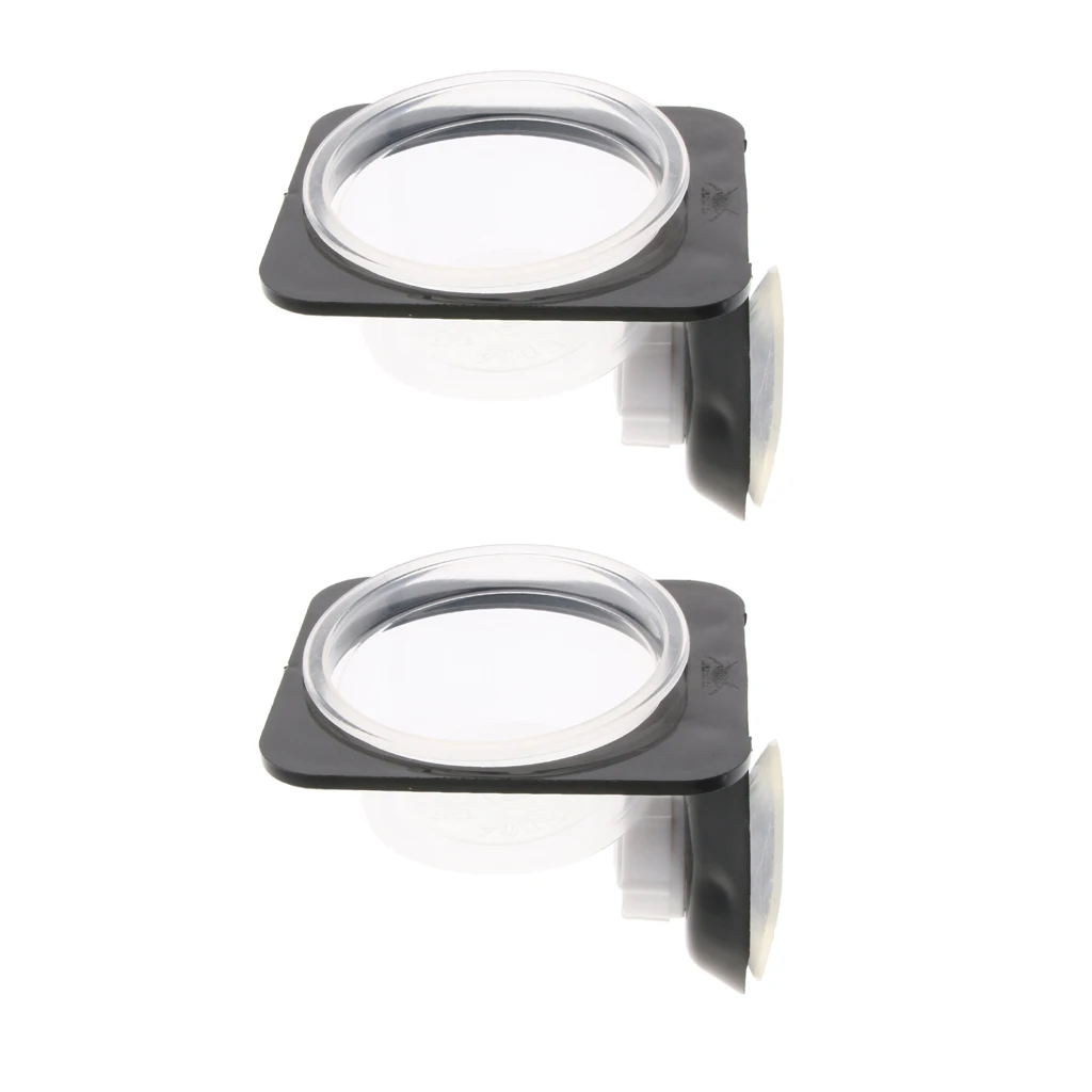 1 Pair Plastic Diameter 6cm Round Bowls For Amphibians Gecko Lizard Turtle