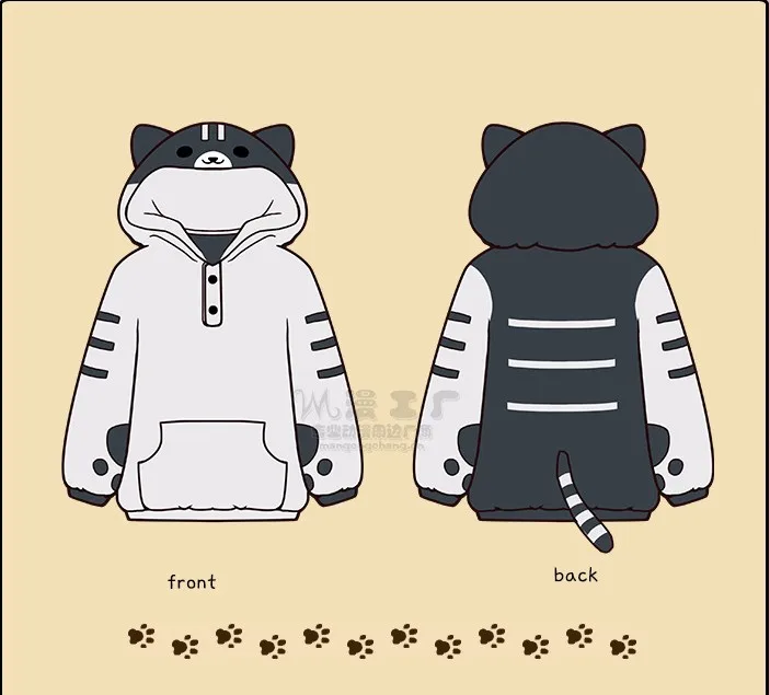 Японские мобильные игры Неко Atsume для девочек с милой аппликацией в виде кошачьей мордашки для взрослых Косплей фланелевый теплый свитер пижамы толстовка с проектом "кошечки" костюм для Хеллоуина
