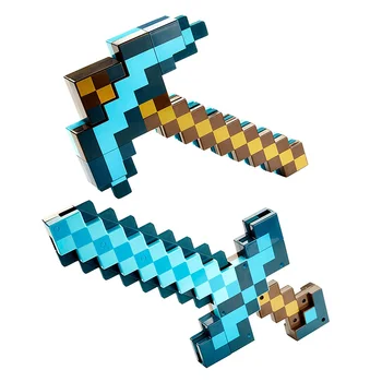 

2 in 1 Mine crafter New Design Transfor Diamond Sword & Pickaxe PVC Toys