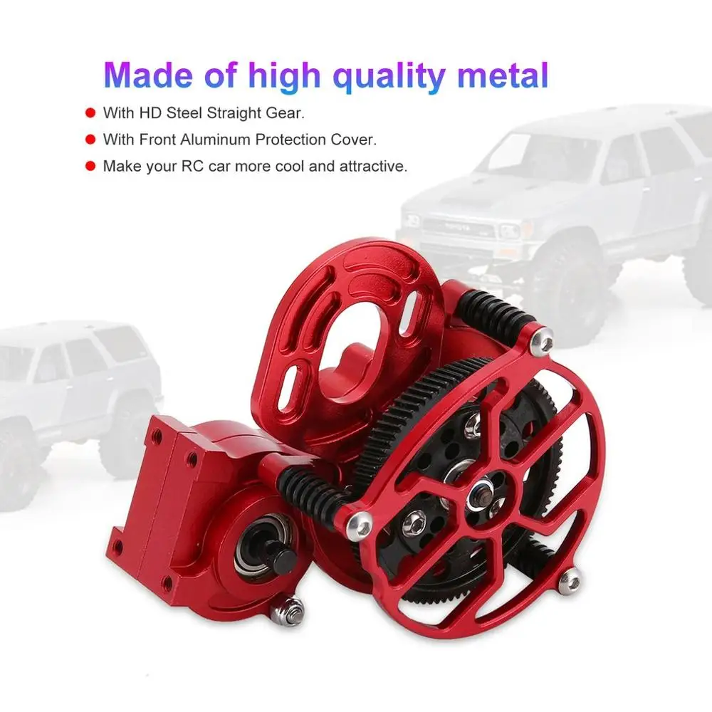 

Hot 1/10 RC Car Truck Full Metal Assembled Transmission Gearbox Tranny With Straight Gear for AXIAL SCX10 D90 Car