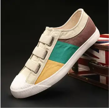 

Man flats loafers Driving shoe Men Canvas Fashion Breathable Shoes Men's Casual Sneakers Canvas Vulcanized shoes 2020