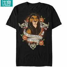 Лев Король шрам окруженный Idiots Татуировка мужчины s Графический Футболка Мужчины Женщины унисекс модная футболка