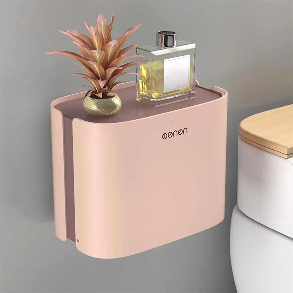 

Wall-Mounted Bathroom Paper Towels Dispenser Tissue Box Waterproof Bathroom Kitchen Toilet Paper Roll Storage Box Holder Shelf