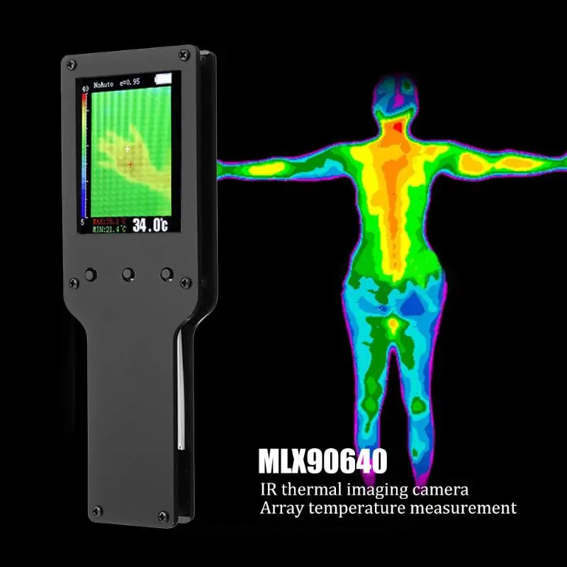 

High Pixel Infrared Thermal Imager Handheld Thermometer Non-contact LCD Backlight Display Pyrometer Temperature Meter
