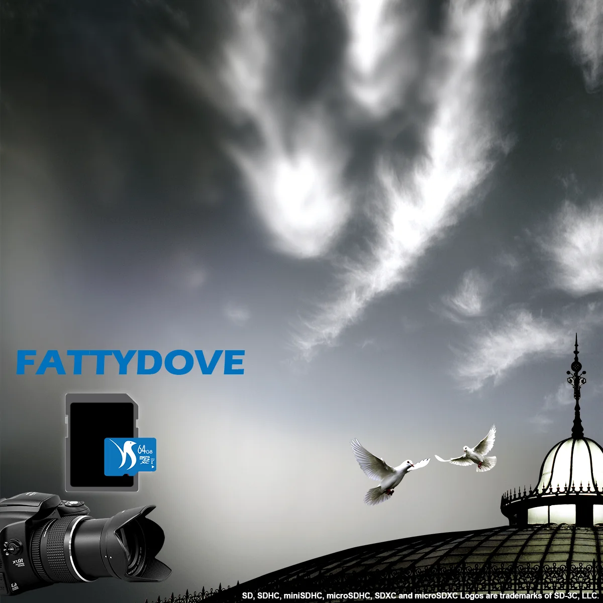 FATTYDOVE Micro SD карта 32 Гб класс 10 UHS-I карта памяти Microsd 64 Гб 128 ГБ для стола/телефона/камеры