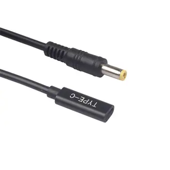 

Type-c Female to 5.5mmx2.5mm Male Adapter Cable Connector with PD Chip Power Supply Cord for Laptop PC Computer Devices