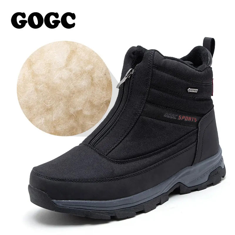 Big Sale Winter Shoes Snow-Boots GOGC Men Warm Nylon for with Fur Men's G9947 1005001274910833