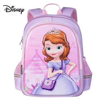

The New Authentic Disney child school bag Sophia Ice and snow Marve Three-dimensional Laminating waterproof Cartoons backpack