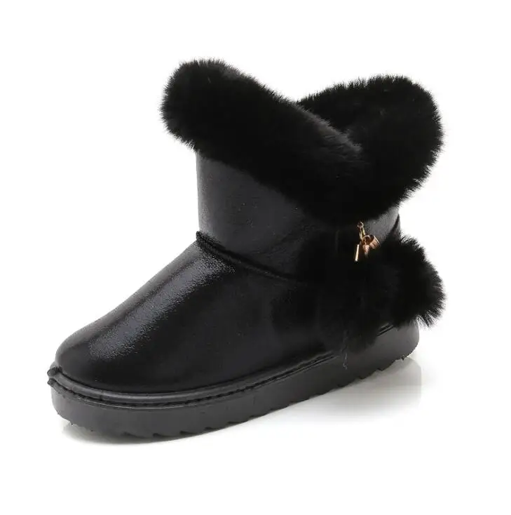 Зимние детские ботинки; зимние сапоги для маленьких девочек; детская обувь для мальчиков; теплые плюшевые кроссовки для школы