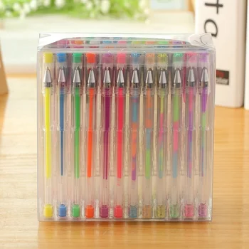 

High Quality 48 Pcs Gel Pens Set Rainbow Design Student Color Gel Pen Set Drawing Gel Pen WT7-002