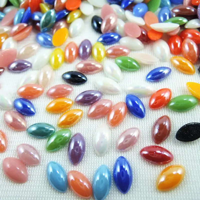 9*18/7*14/6*12-3*6MM Gemischte Farben Gewölbtem Flatback Halbe Glas Keramik Marquise shiny Cabochon für DIY telefon Schmuck Machen Handwerk – Detail 12