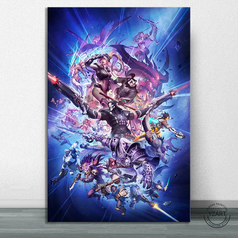  World of Warcraft DOTA Overwatch Diablo Video Games Poster Artwork Canvas Paintings HD Wall Picture
