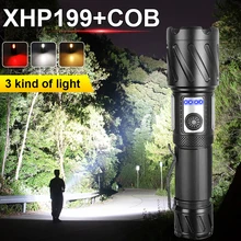 

880000LM XHP199 High Power Led Flashlights Rechargeable LED Torch XHP160 Tactical Powerful Flashlight 26650 Lantern For Hunting