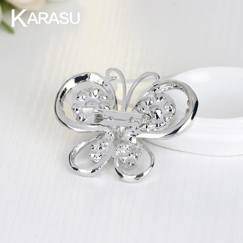 Новая мода полые бабочки Сияющие Броши носорога аксессуары ювелирные изделия