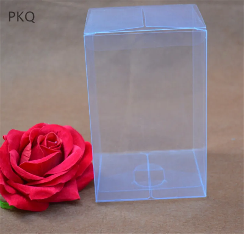 

10pcs Large PVC Box Rectangle Clear Gift Display Box Cosmetic Crafts Packaging Box Transparent Plastic PVC Boxes