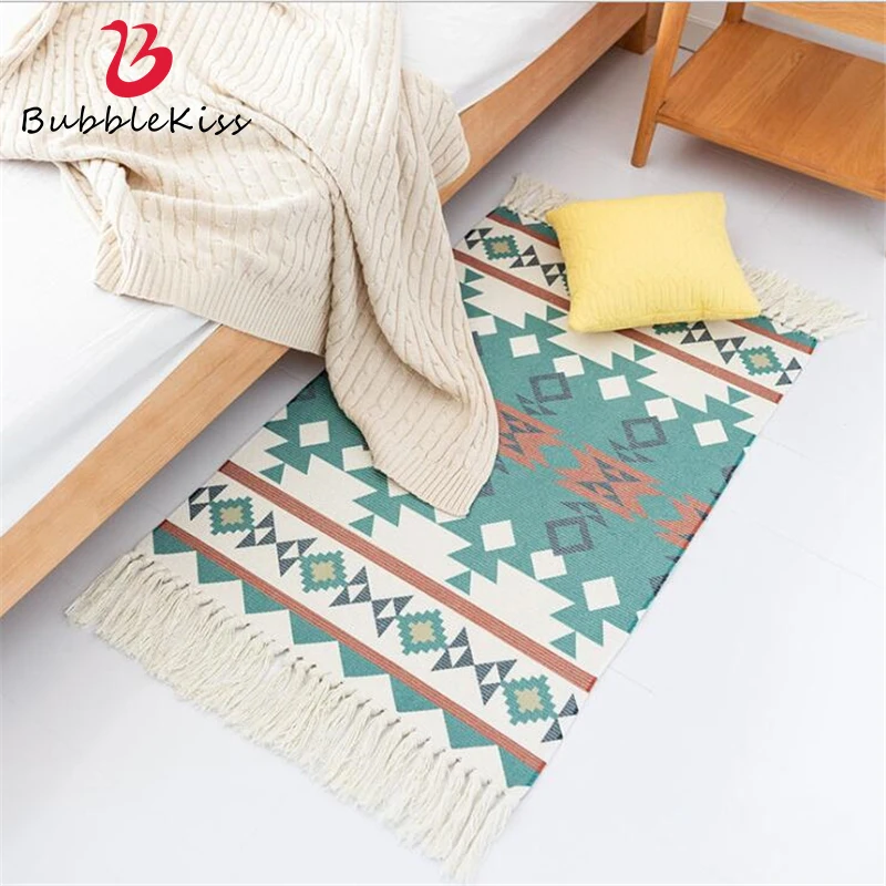 Хлопковые мягкие коврики Kilim с кисточками для гостиной спальни детской комнаты