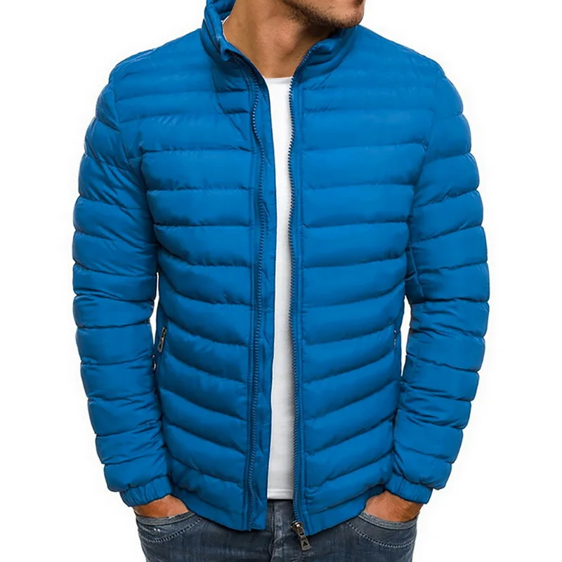 Новая мода Для мужчин куртка и пальто легкий ветрозащитный Теплый складывающаяся куртка плотный теплый Для мужчин легкие куртки размера плюс 2XL - Цвет: H