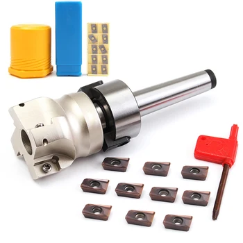 

MT2 M10 Shank 400R 50mm Face End Mill Cutter +10pcs APMT1604 PDER Carbide Insert