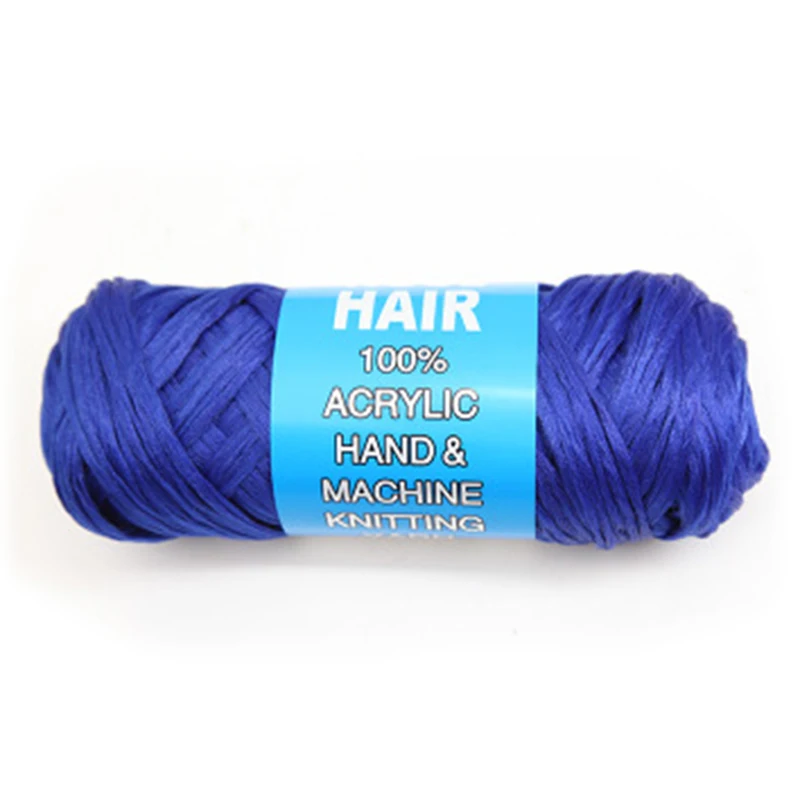 Ovillo de lana de punto natural para cabello ondorado blanco xel_uu.11 