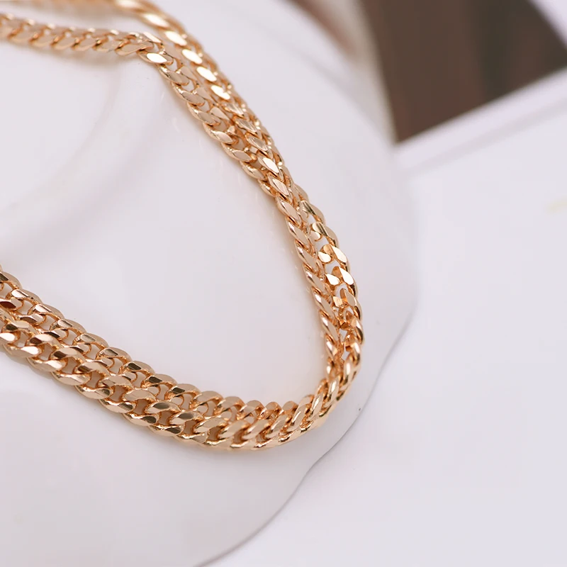 

XP Jewelry --( 50 cm * 3 mm) Fashion Yellow Gold-Color Small Chain Necklaces Jewelry for Men Women Daily Wear Nickel free Copper