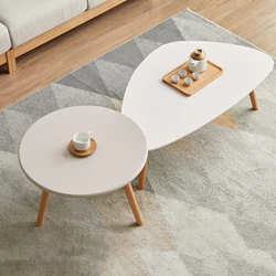 Mesas minimalistas japonesas De Centro De Sala De estar, mesita De Centro esquinera pequeña De madera blanca, muebles De Sala De estar OC50BZ