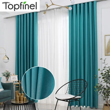 

Topfinel Solid Blackout Curtains For Living Room Bedroom Kitchen Velvet Fabric For Window Treatments Curtains Drape Home Decor
