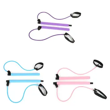 

Portable Pilates Bar Kit with Resistance Band Home Fitness Equipment Workout G99D