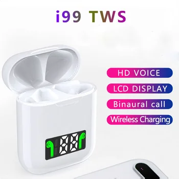 

Bluetooth 5.0 pop-up touch control I99 TWS headset LED power display Bluetooth headset wireless charging wireless earbuds