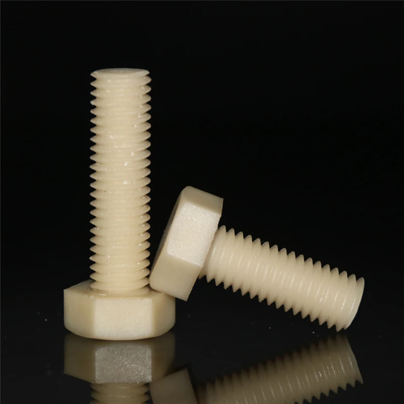Tornillos de nailon de alta resistencia y fibra de vidrio PA + 30% GF, pernos plástico resistentes a la corrosión, 20mm 70mm de largo, 5 uds.|Tornillos| - AliExpress
