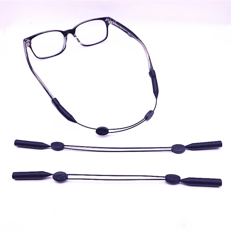 Outdoor Sports Adjustable Glasses Lanyard Glasses Anti-Slip Silicone Eyewear Chain Strap Holder Neck Strap Reading Glasses Rope