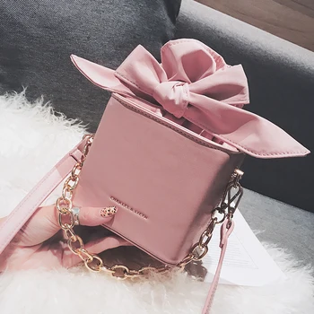 

Women's Designer Handbag 2020 Fashion New High Quality PU Leather Women Tote Bag Bow Chain Shoulder Crossbody Bag Mini Box Bags