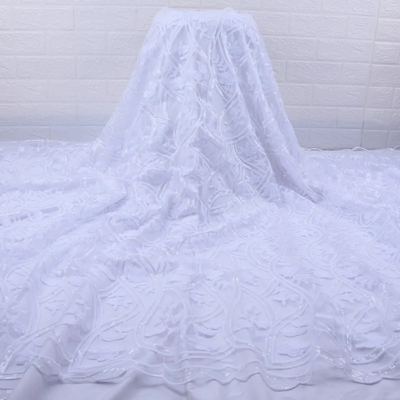 Калуме Африканский сухой молочный шелк кружевная ткань с блестками Высокое качество Свадебные французский сетки молочного шелка кружевной ткани для вечерние свадебные F1777