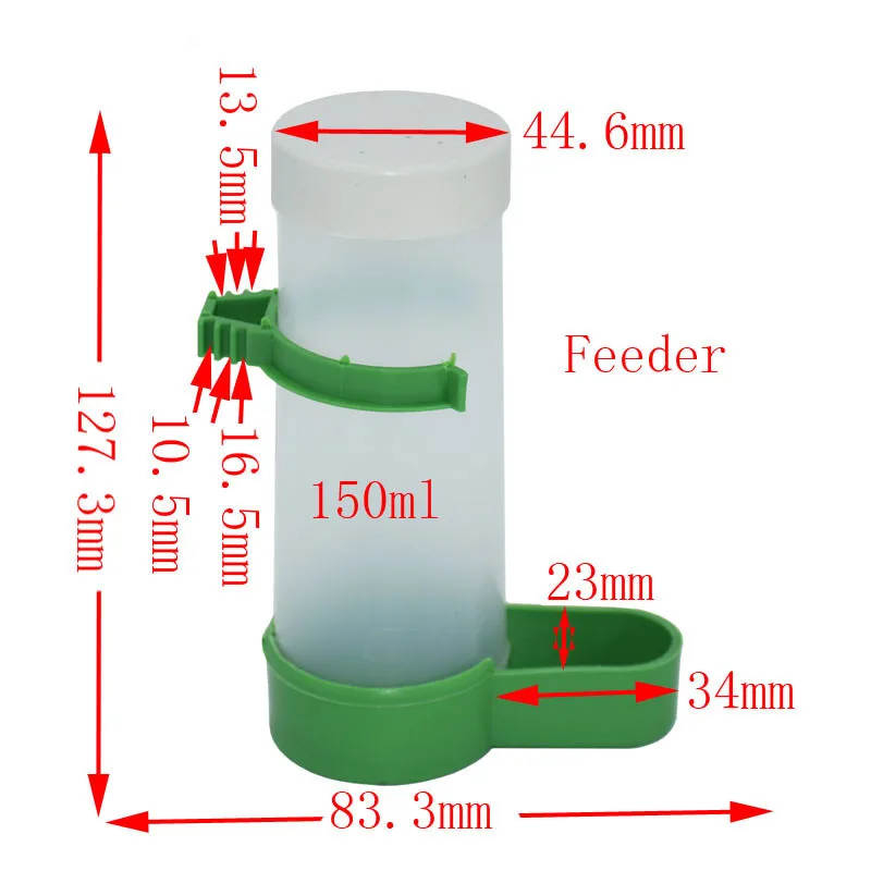 Bird Water Drinker With Clip For Pet Parrot Pigeon