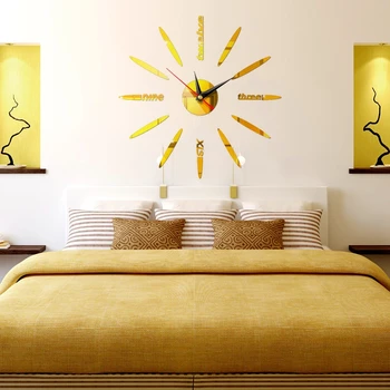 

Affordable DIY 3D Wall Clock Mirror Effect Home Decoration Wall Stickers Brief Style Still Life Quartz Living Room Decoration