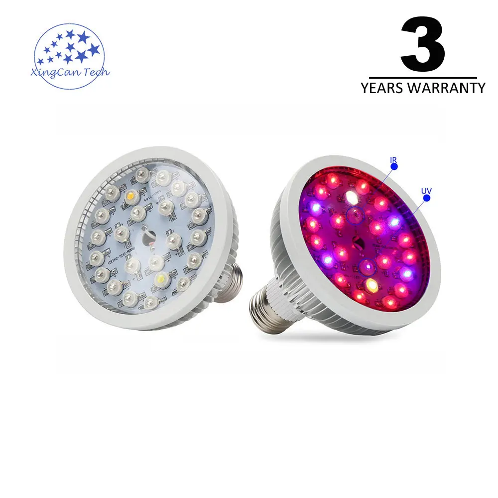 

LED Grow Light Bulb E27 72W Red Blue UV IR LED Plant Lamp Garden Greenhouse Hydroponics Plant Seedling Growing Light AC85-260V