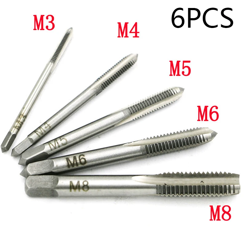 

5Pcs/Set Screw Thread Hand Tap Drill Ball Bearing Steel Tool 5 Kinds Of Sizes
