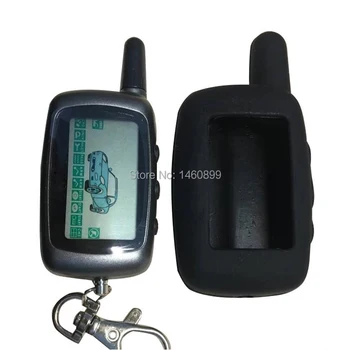 

A9 2-way LCD Remote Control Keychain Trinket + Silicone Case For Two Way Car Alarm Key Twage Starline A9 A8 KGB FX-5 FX5 FX 5